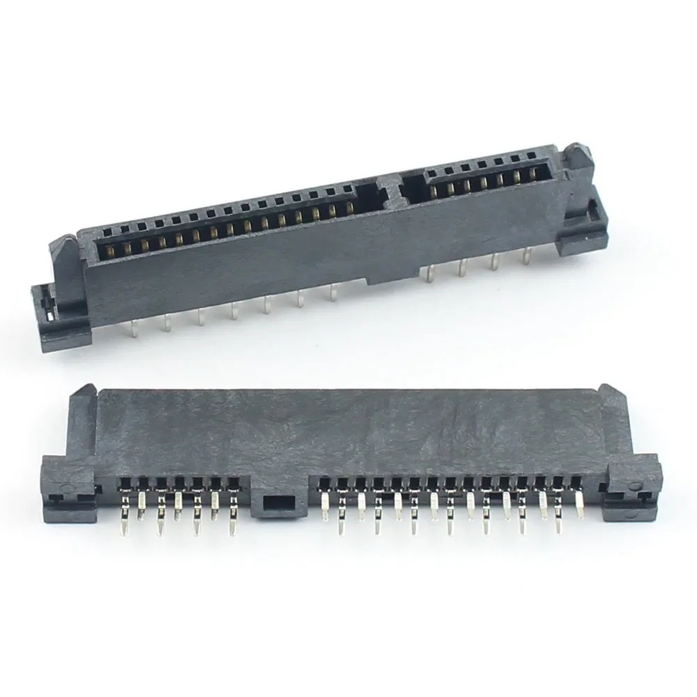 1-50pcs SATA Connector 7+15 22 Pin Female Straight Single Row Type 1.6 Interface Socket Adapter Port For Hard Drive HDD