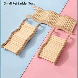 Smooth Hamster Hideaway Wooden Hamster House with Climbing Ladder Small Pet Castle Arch Bridge for Dwarf Mice Gerbils Small Pets