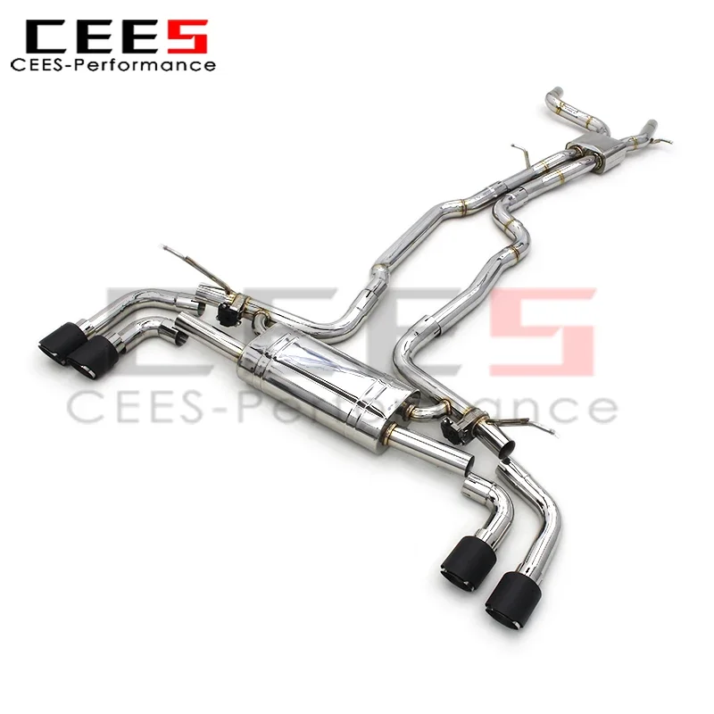 cees Catback Exhaust Pipe for PORSCHE Cayenne 958 4.8 2010-2016 Stainless Steel with Remote Control High Performance Exhaust