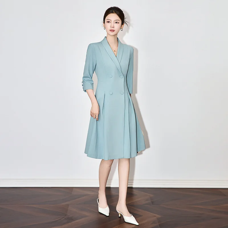 

2502103-Nanyou Elegant and Graceful Formal Occasion Professional Dress High-end Waist-cinching Women's Suit Dress