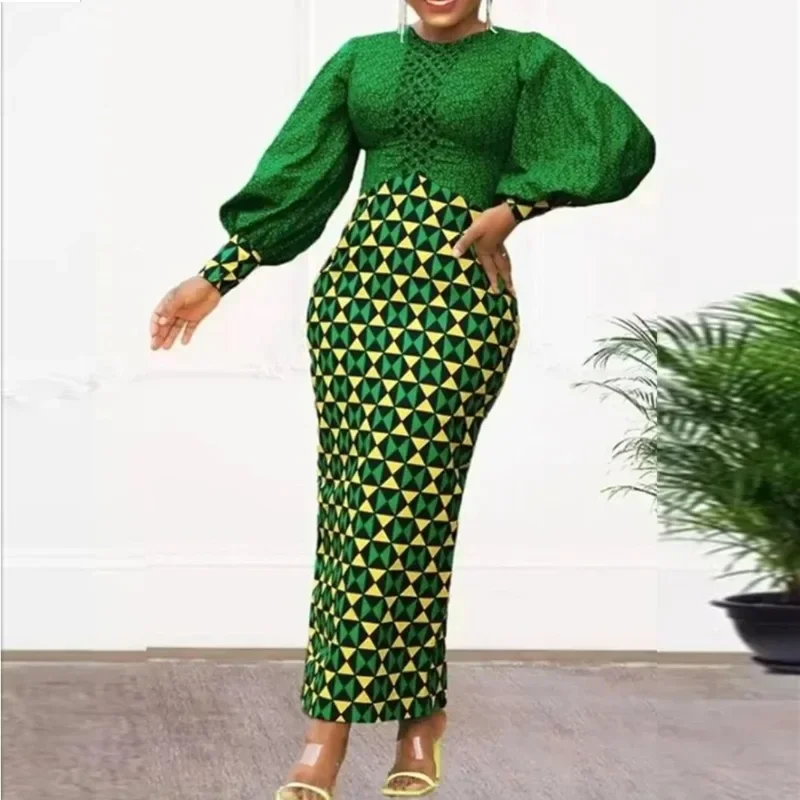 

Dresses For Women Autumn Dashiki Bodycon Maxi Dress African Clothes Fashion Elegant Dresses Ladies Africa Clothing