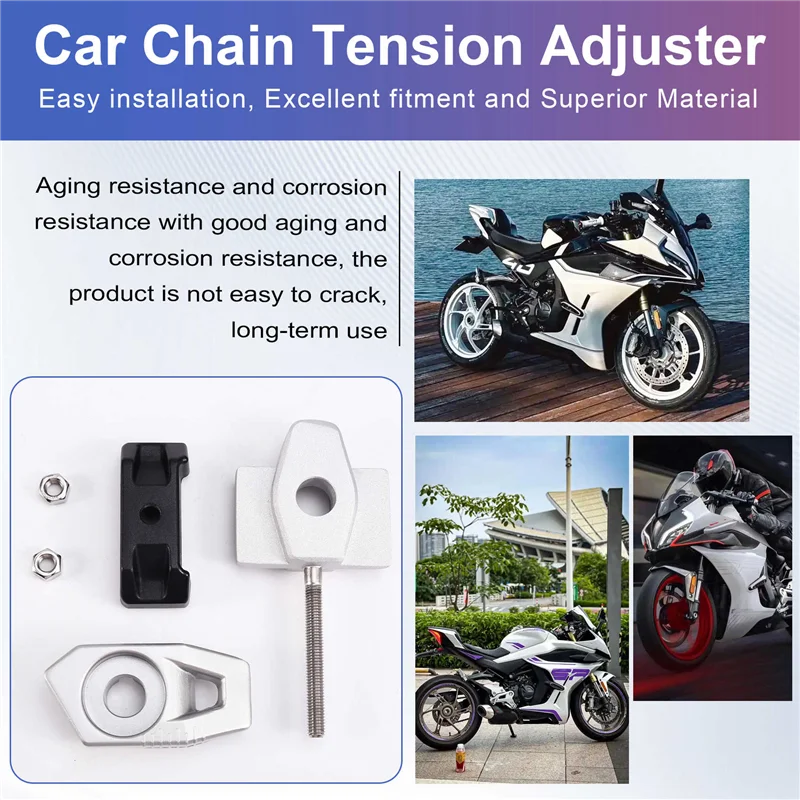 

NEW-Car Chain Tension Adjuster Baffle Screw Rear Pull Adjustment Block For CFMOTO 450SR Cf400-6