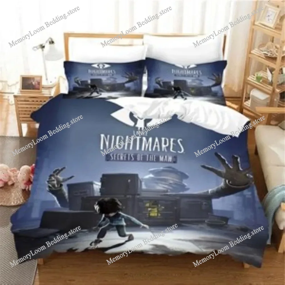 3D Printing Trendy Soft Little Nightmare Game Bedding Set Duvet Cover Pillowcase Comforter King/Queen Size Boys Adult Bed Set