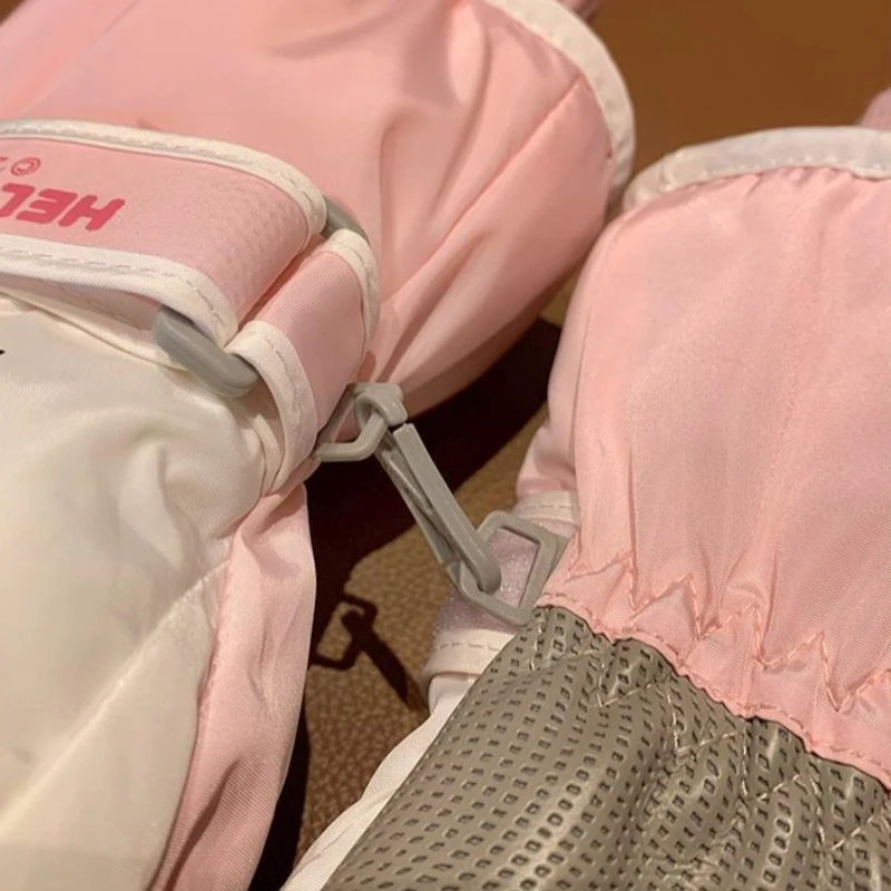 قفازات تزلج للفتيات كارتون هالو كيتي، قفازات ركوب الدراجات المحمولة المقاومة للبرد والماء، هدية عيد ميلاد دافئة ومريحة #5