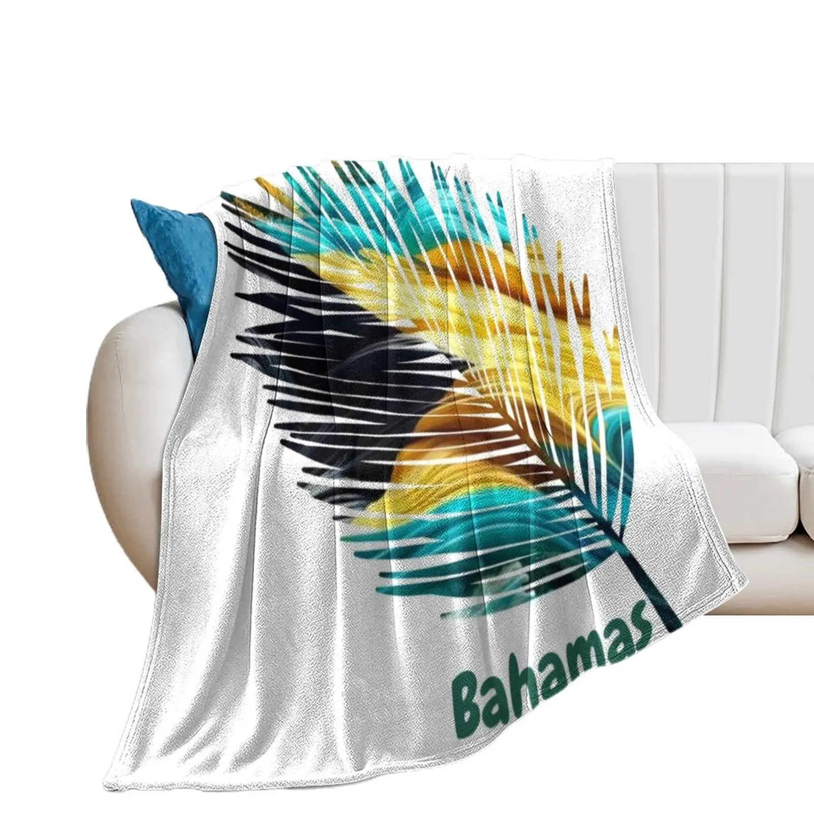 

Bahamas flag Throw Blanket Thin Multi-Purpose for winter Blankets