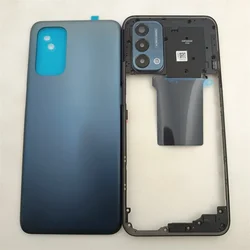 Full Housing Case For OnePlus Nord N200 5G Phone Housing Middle Frame Cover With Camera Frame Lens+Battery Back Cover Replace