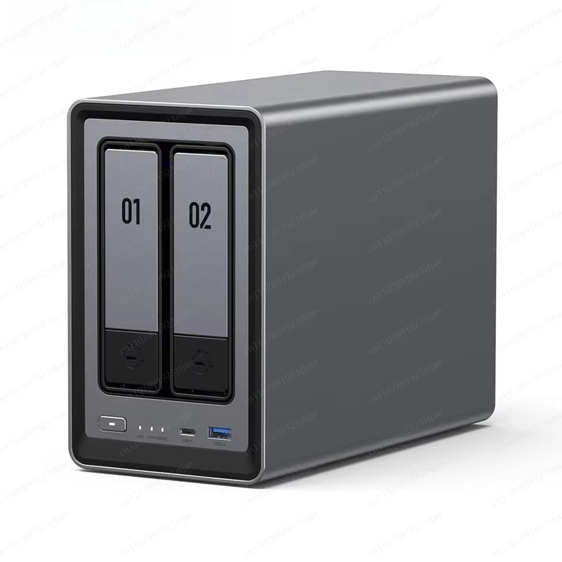 NASync DXP2800 2 Bay Desktop NAS Inte-l N100 Quad Core CPU Network Attached Storage (Diskless) 4K HDMI 8GB DDR5 RAM