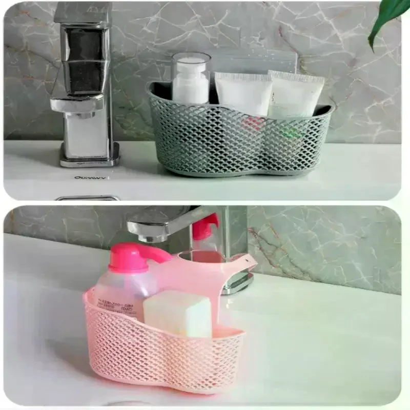 Sink Draining Hanging Basket Adjustable Kitchen Accessories Sink Bag Soap Sponge Shelf Faucet Holder For Bathroom