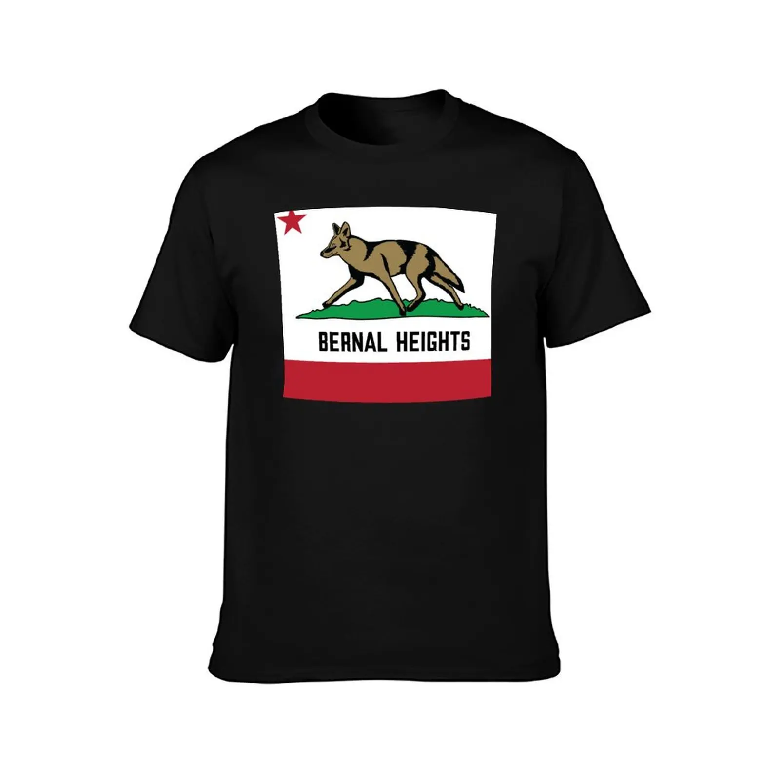 Bernal Heights Coyote San Francisco California T-Shirt man t shirt designer T-Shirt