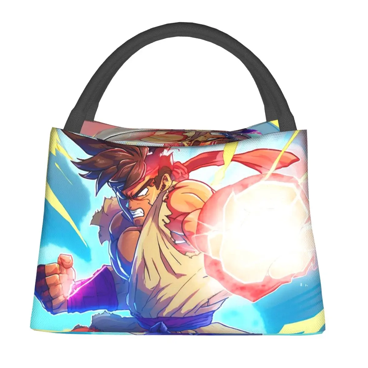 Retratos defectuosos Super Street Fighter bolsas de almuerzo caja Bento bolsa de almuerzo bolsas de Picnic bolsa térmica para mujer estudiante escuela