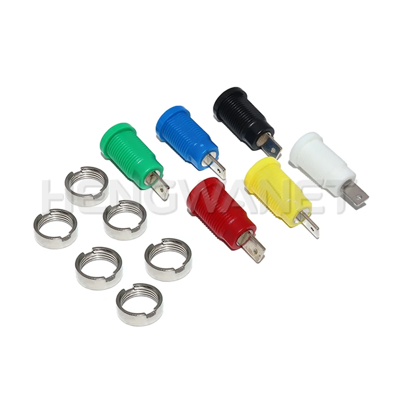 Connecteurs banane femelles 4 mm, 5 couleurs, 1 pièce de chaque couleur, pour multimètre
