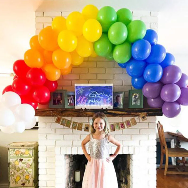 Rainbow Balloon Garland Arch Kit Wedding Birthday Party Decoration Kids Globos Multicolor Latex Ballons Baptism Baby Shower