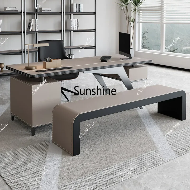 Light luxury desk high-end atmosphere boss supervisor desk
