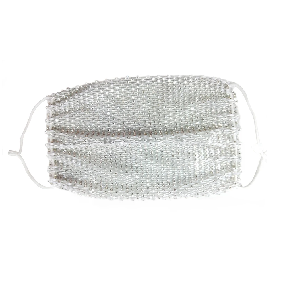 

Water Drill Mask Decorative Mouth Cover Premium Material Comfortable Breathable Women Face Mask Creative Cosplay Prop Jewelry