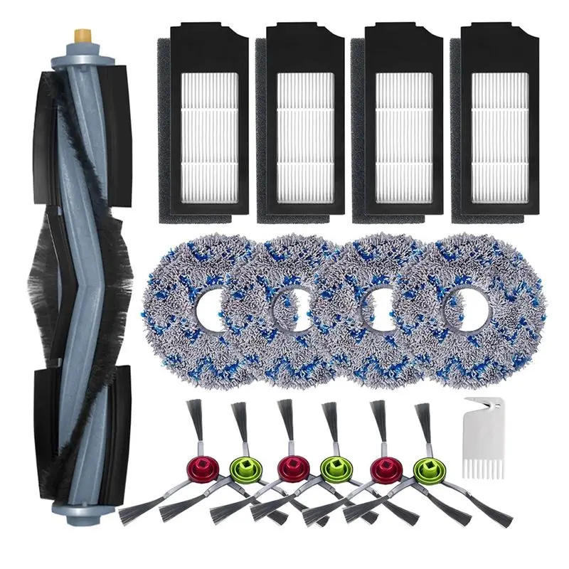 

ABWZ-For ECOVACS DEEBOT X1 Omni Turbo T10 T20 Omni T20 Комплект для замены - основная роликовая щетка, боковая щетка и фильтр для пылесоса