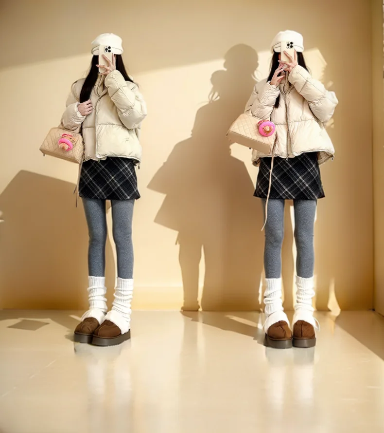 

Леггинсы из кожи для женщин, ультратонкие, ультра-удобные, всесезонные, с обнаженной кожей, с расклешенным низом, в форме кожи, с внешним боковым вырезом, противоскользящие