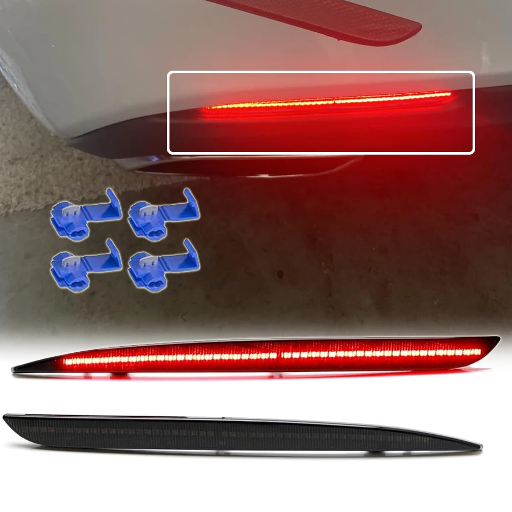 

For Chrysler 300 C Platinum Touring RED LED Rear Bumper Brake Warning Light Backup Parking Lamp Smoked Lens