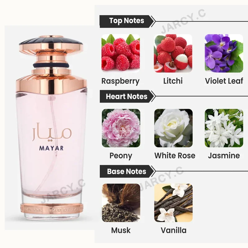 Original Mayar Natural Perfume Arabic Oriental Women Fresh Summer Elegant Fragrance Spray 100ml