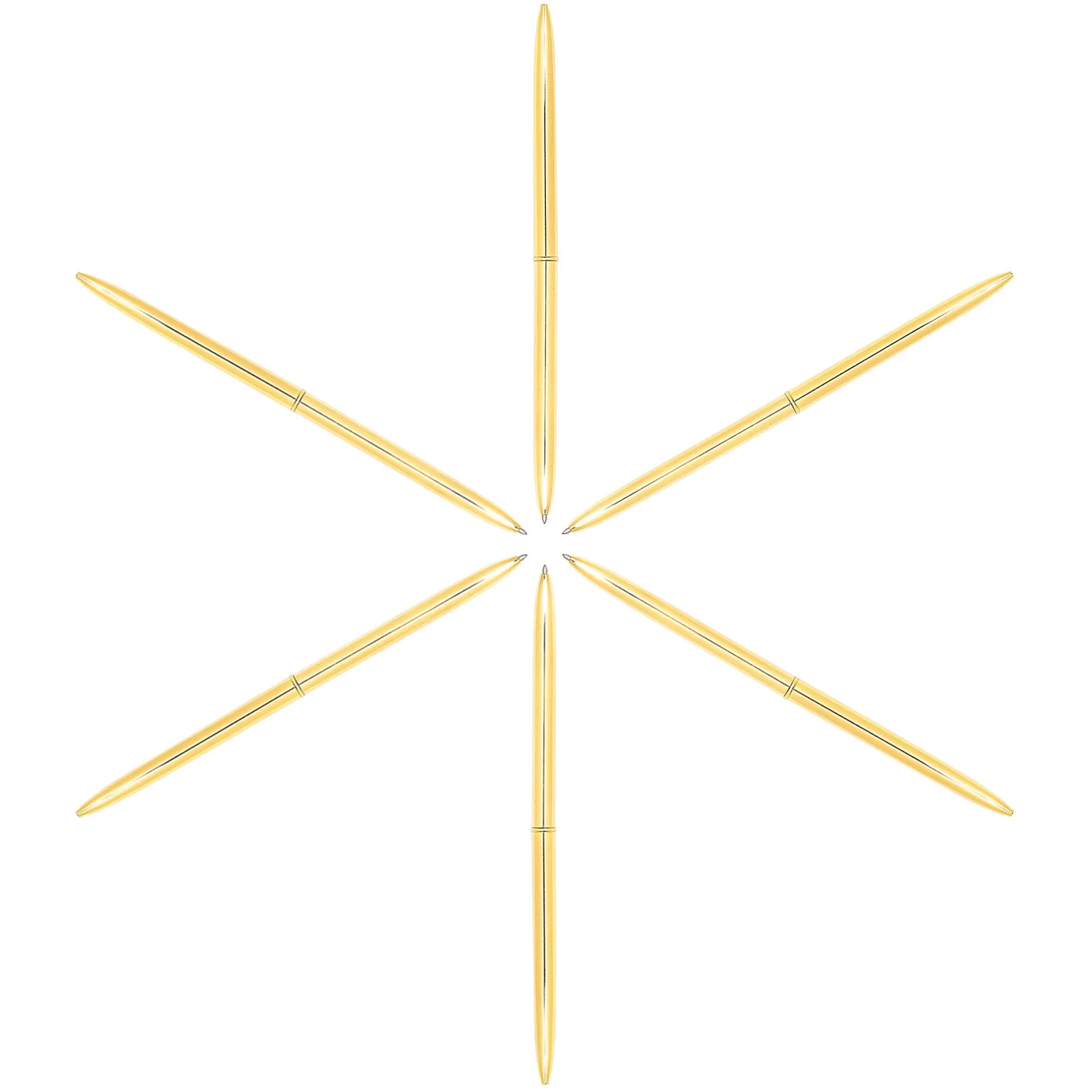 

6Pcs Blue Ink Metal Ballpoint Pen Dual Head Rotation Design Lightweight for School Office Supplies Professional Writing Tool