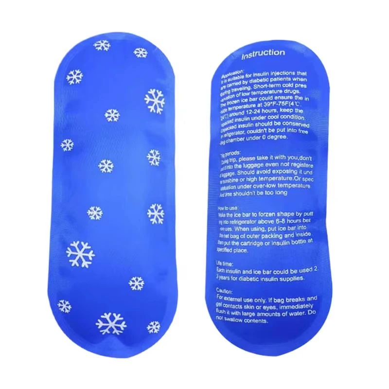 1/6pcs Insulin Gel Ice Bag Reusable Cooling Bag Refrigerated Ice Strip Cold Insulation Ice Pack for Pain Relief Medicine Storage