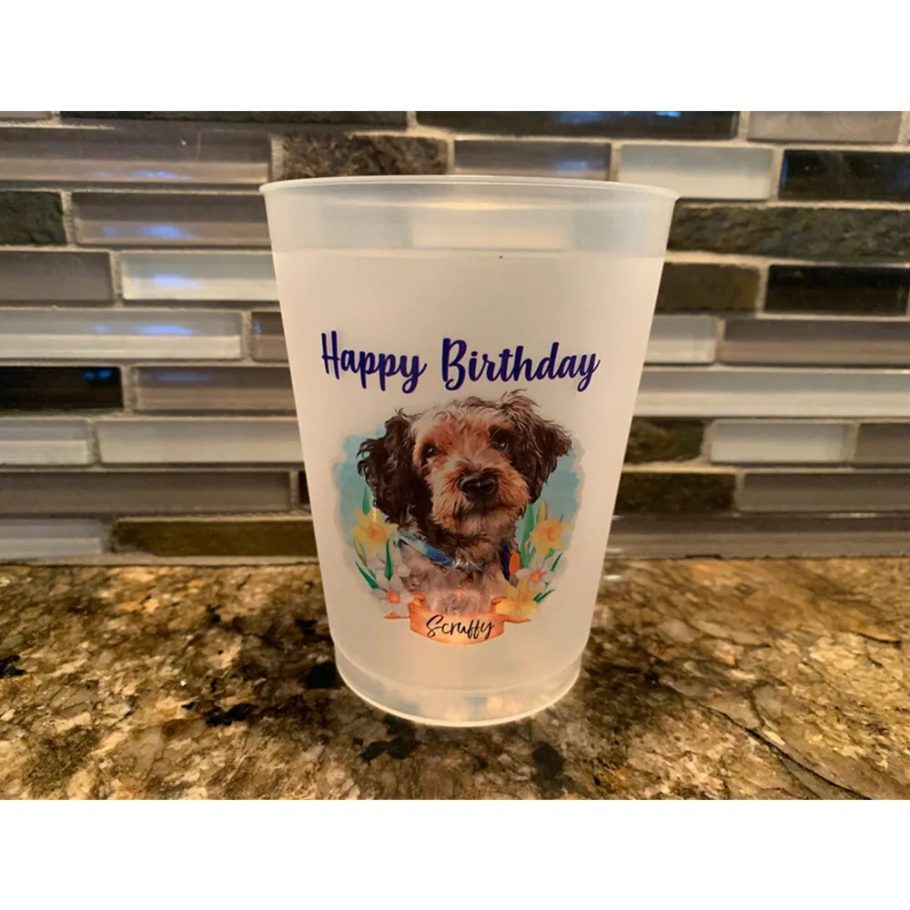 

16oz Frost flex personalized cups, housewarming gift, monogrammed, weddings, showers, destination cups, photograph cups, pet par