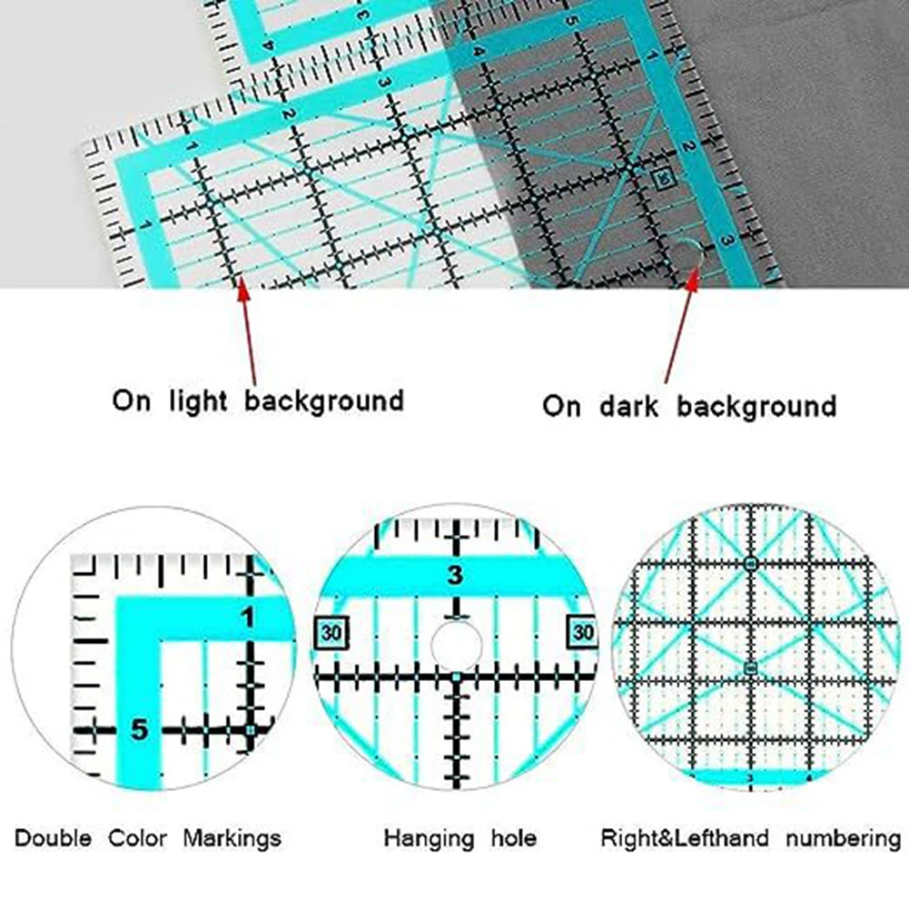 4-pack nauwkeurige machine-quiltliniaal multifunctionele stoffen snijliniaal naaibenodigdheden