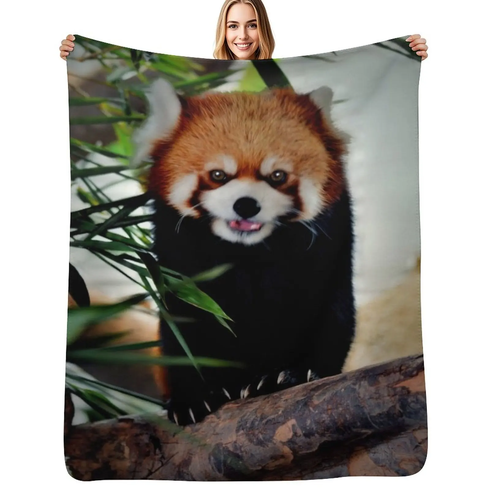 Red Panda Throw Blanket Fluffy Cozy Throw Blanket for Home Decor