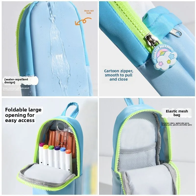 Cartoon Kawaii Chiikawa Pencil Case Multifunctional Large Capacity Stationery Pencil Case Bright Colors Wear-resistant Durable