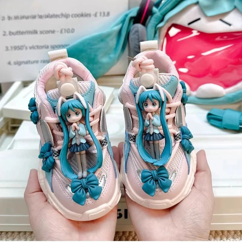 

Girls 2025 Shoes - Spring Fall Chunky Sneakers, Breathable Mesh Running Shoes for Kids