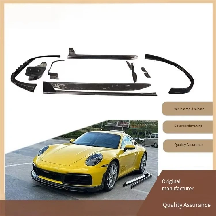 Veidt Suitable for 911 992 Taycan Carbon Fiber Body Kit Front Lip Rear Lip Side Skirts Spoiler 4