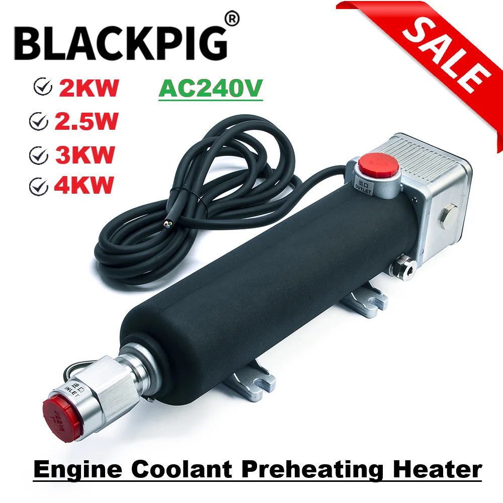 2KW 2.5W 3KW 4KW 240V Diesel Engine Water Heater Coolant Preheating Water Jacket Heater EHB1020 1025 EHC1030 EHB1040