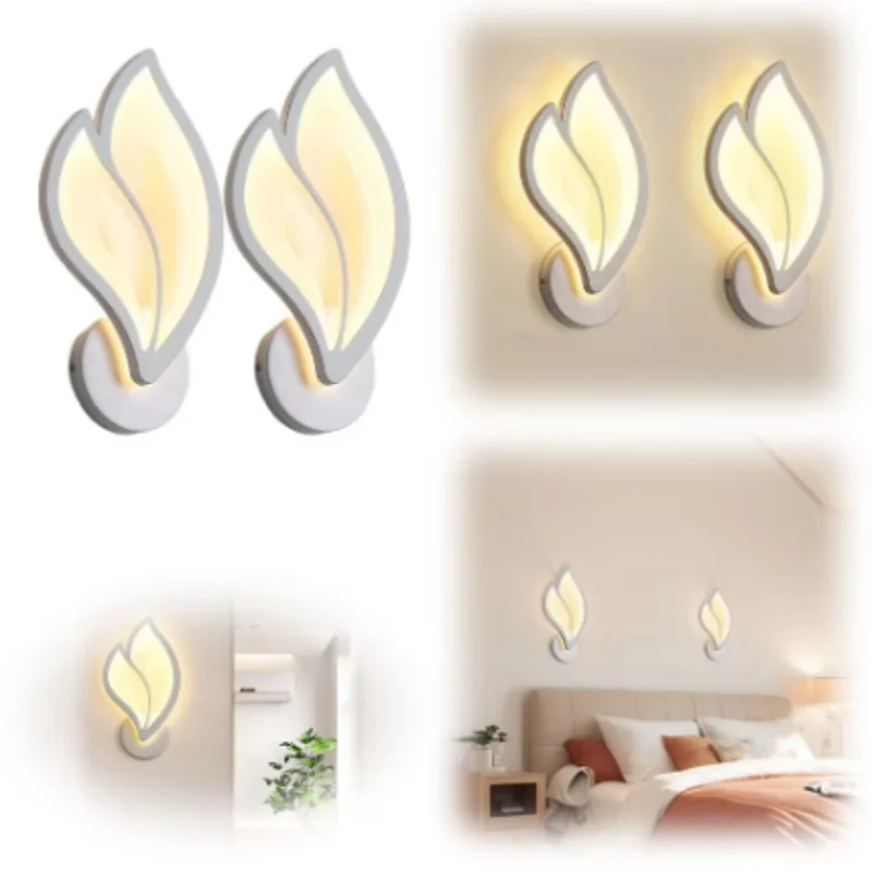 Home LED Wall Lamp Creative Leaf Shape Bedside Lighting Wall Lamp for Corridor Bedroom Cabinet Home Decorations Items Lights view 4