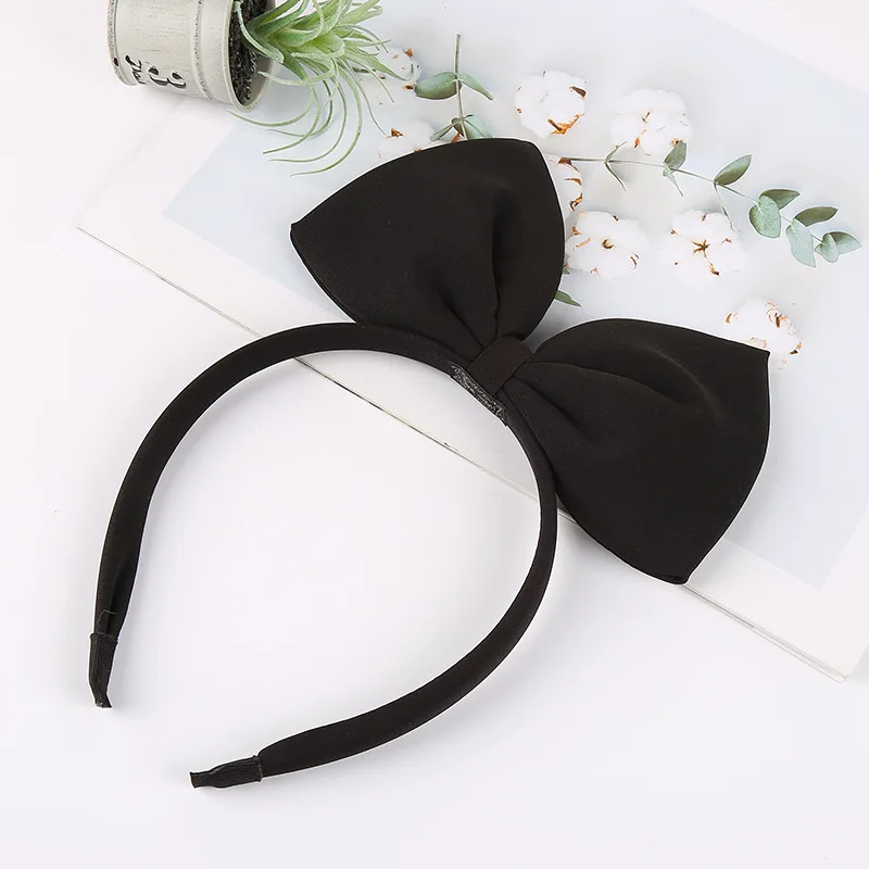 1Pc Big Bow Hairband Snow White Headband For Women Girls Fashion Cute Bow Hair Hoop Cosplay Decoration Headwear Hair Accessories