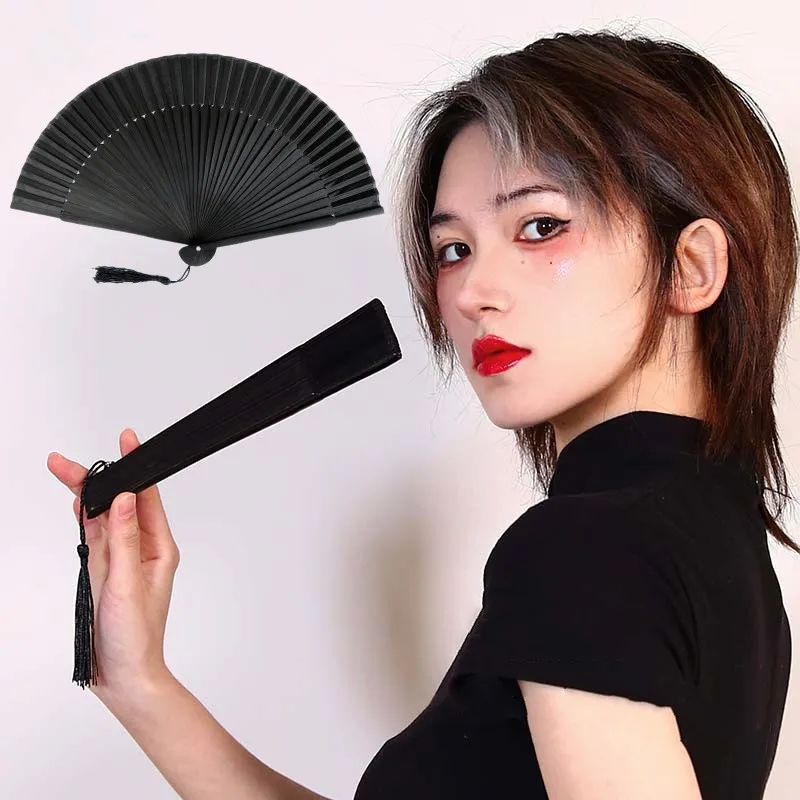 대나무 접이식 선풍기 실크 중국 스타일 팬, 핸드헬드 애니메이션 예술 공예, 일본 여름 여성 댄스, 홈 데코 파티 환풍기  Best5