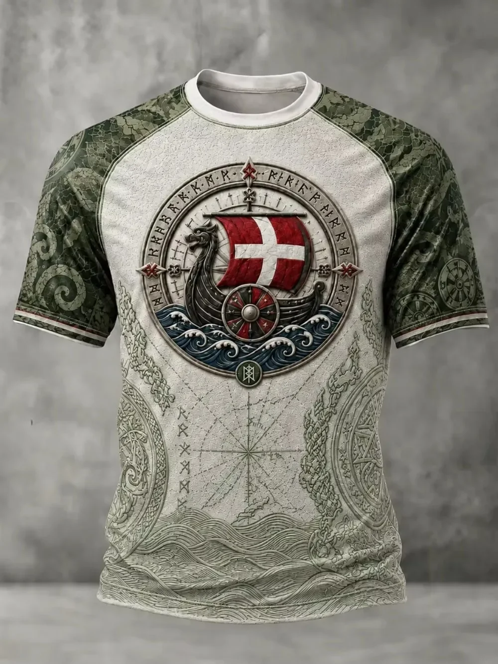 Norway Viking Kingdom Giant Eagle 3D Print Sport Quick-drying Breathable Men T-Shirt Outdoor Street Casual Parent-Child Clothing