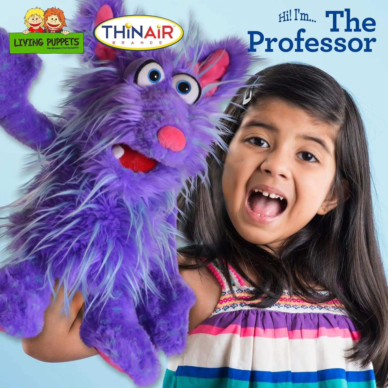 Purple Monster Plush Hand Puppet, 16-Inch Ultra-Soft Cuddly Toy, Fine European Design, Promotes Child Development, Safety Certified, Teacher-Recommended for Boys and Girls