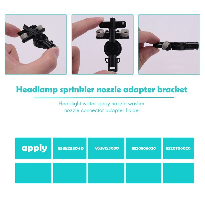 Headlight Water Spray Nozzle Washer Jet Connector Adapter Holder For Honda Lexus Suzuki Mazda Nissan Subaru