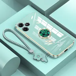 Infinix Hot 30i Case with Lanyard,Luxury Diamond Holder Case For Infinix Hot 30i Smart 8 Zero 30 Cover Cases Hot30i Stand Ring