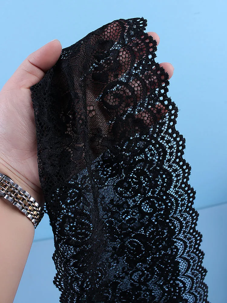 Black Lace DIY lace accessories high-end wide skirt edge lace fabric skirt hem fabric accessory materials