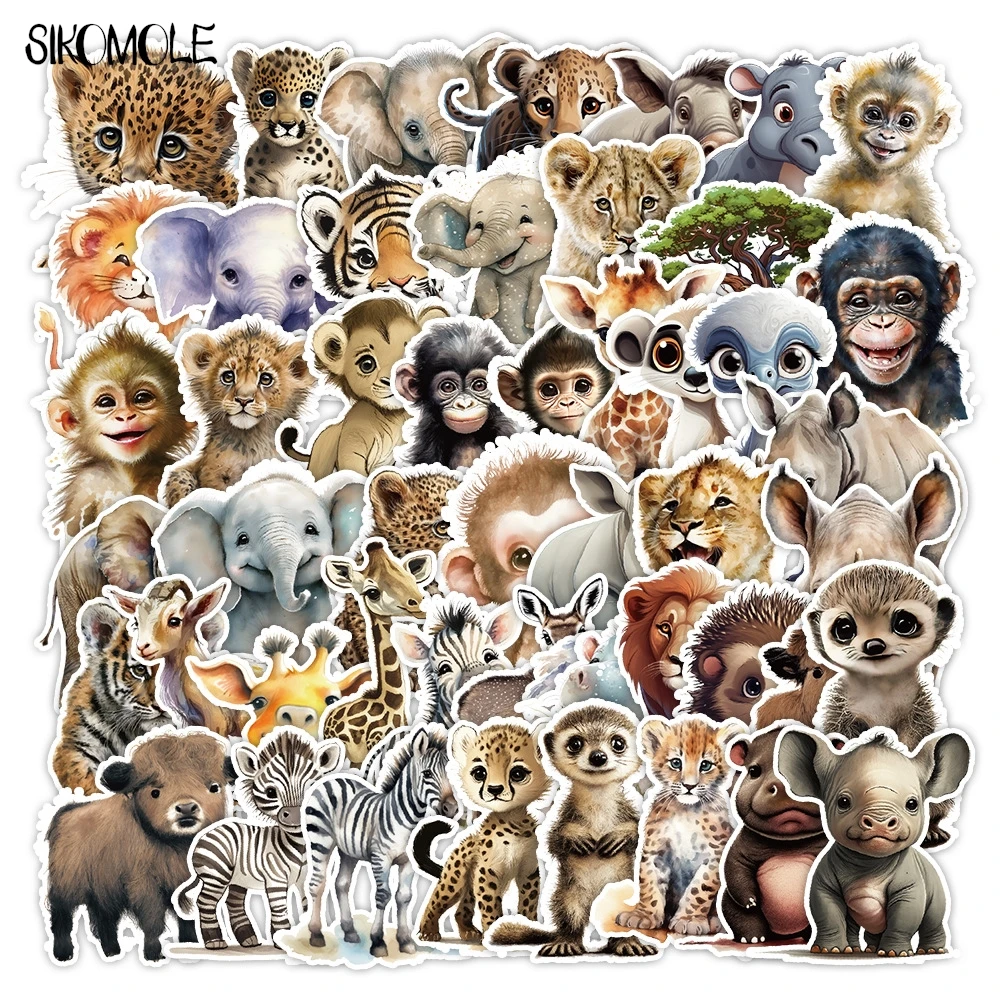 10/30/50PCS Cute Cartoon Panda Little Animals Stickers Aesthetic DIY Toy Kid Travel Luggage Fridge Decal Graffiti Sticker Pack