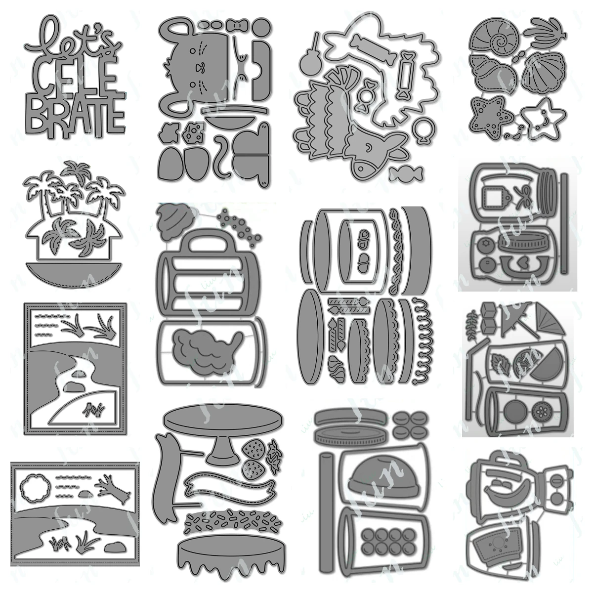 

Build-a-Cake Add-On Happy Birthday Metal Cutting Dies Scrapbooking Stenicls for DIY Paper Card Embossing Craft Supplies Cut Die
