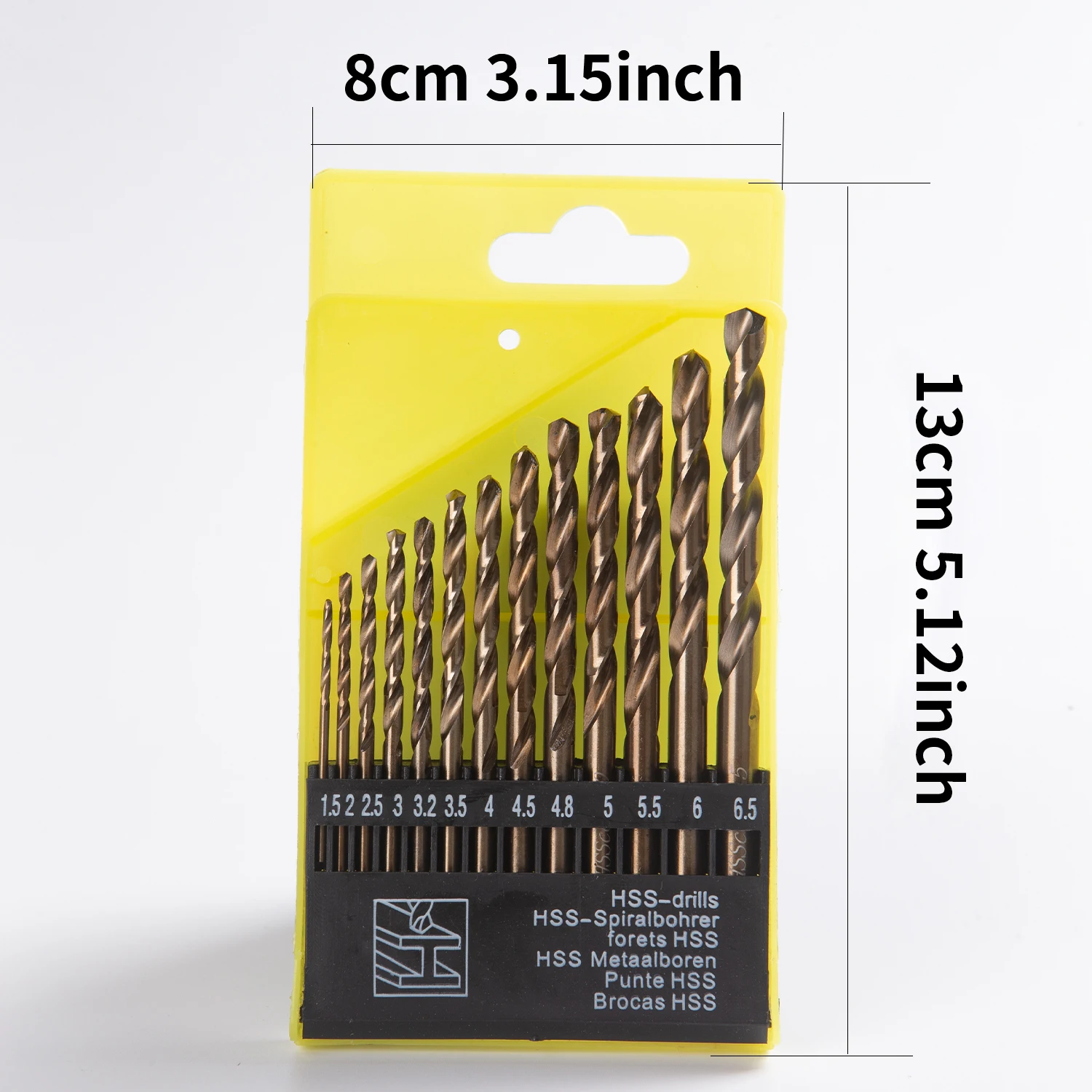 Cobalt Drill Bits for Metal and Steel - 13 Piece Set 1/16\