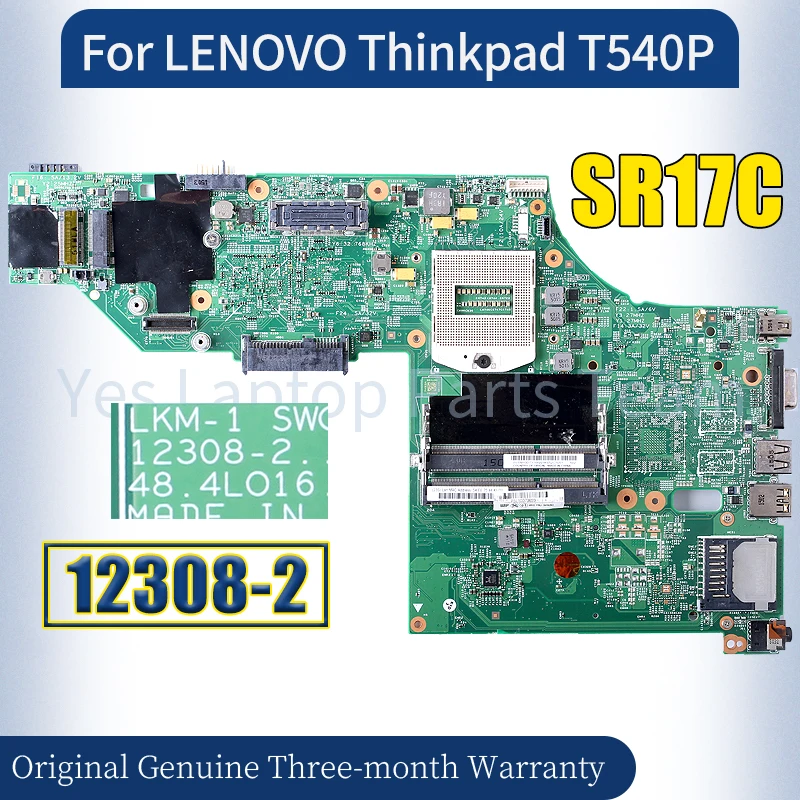 

12308-2 For LENOVO Thinkpad T540P Laptop MainboardSR17C 04X5257 04X5281 00UP913 04X5263 Notebook Motherboard 100％ Tested