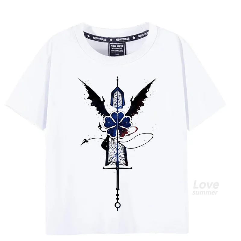 New Style Kids Japanese Street Ninja Tee Casual Cosplay Print Anime Boys Girls T-shirt Kids Daily Harajuku Unisex Top polyester