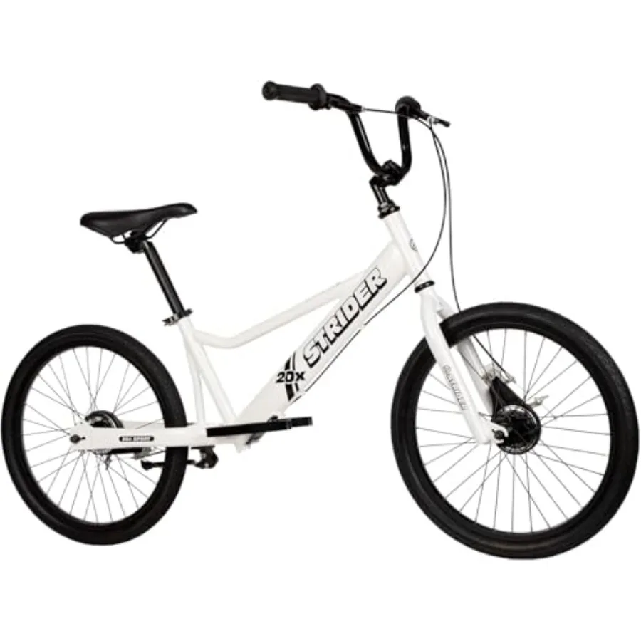 

20 белых балансировочных велосипедов для обучения и езды от 8 лет с подставкой для ручных тормозов с двойным барабаном — простая сборка, регулируемая посадка