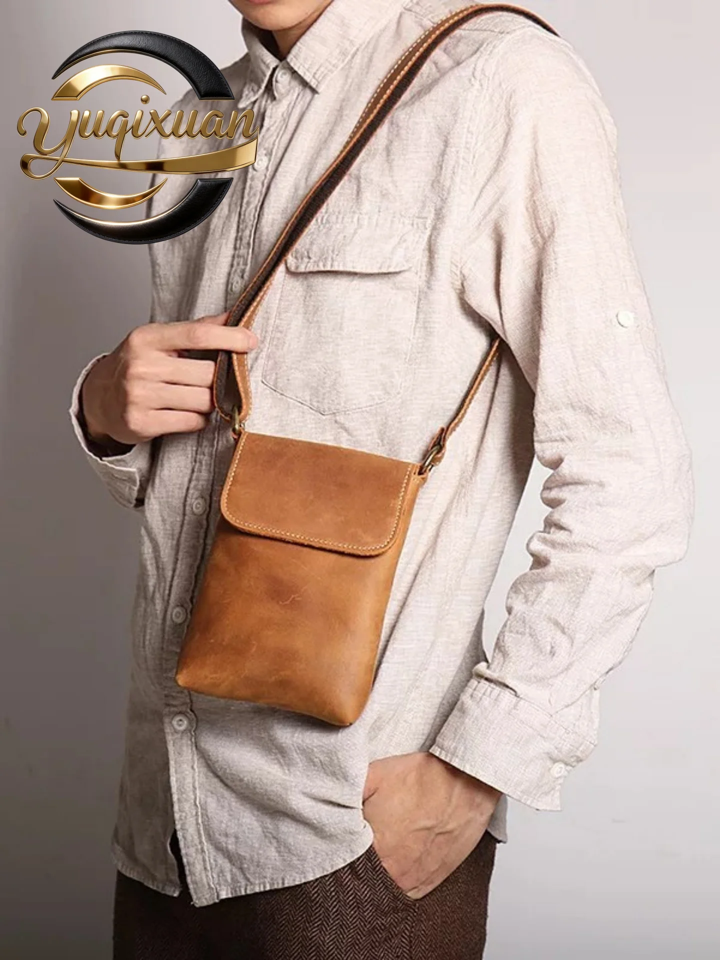 yuqixuan-men's-genuine-leather-crossbody-bag-simple-design-single-shoulder-mobile-phone-bag
