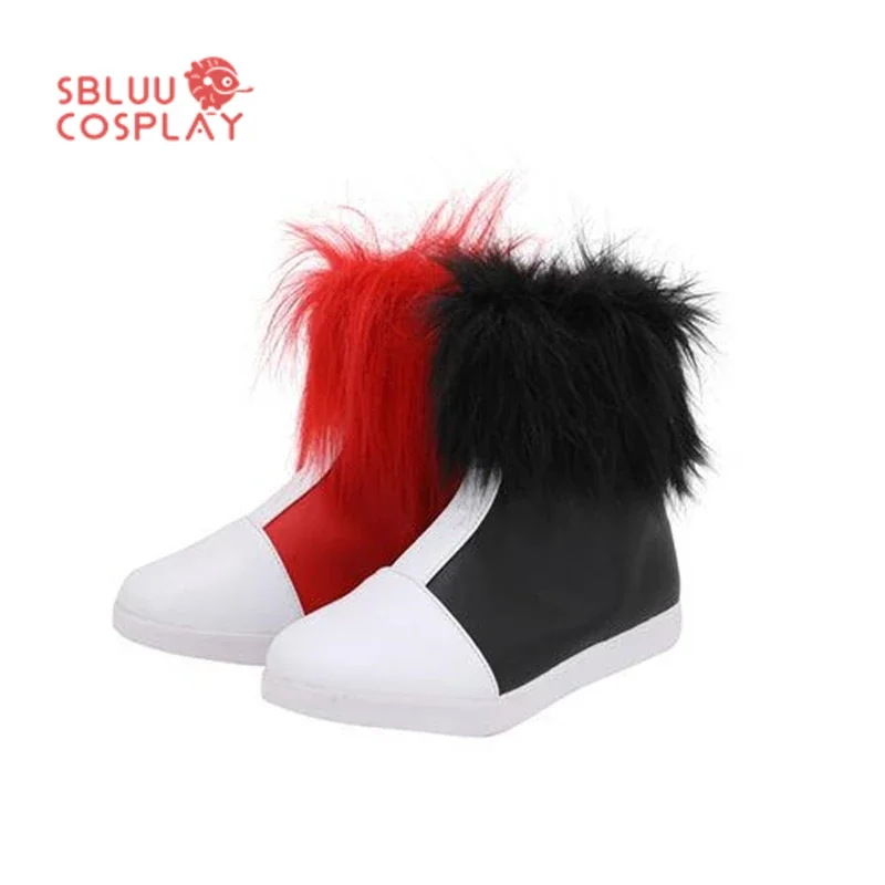 SBluuCosplay Clown Female Black Red Cosplay Shoes Custom Made Joker Boots