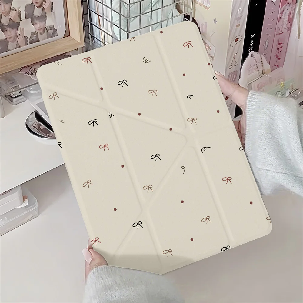 

Милый чехол с бантом для iPad A16 2025 Air 5 4 iPad Air 11 13 M3 M2 Pro 11 13 12.9 11-го 10-го поколения 9-го 8, 7, 6, 5, 10,9 10,5 10,2 9,7
