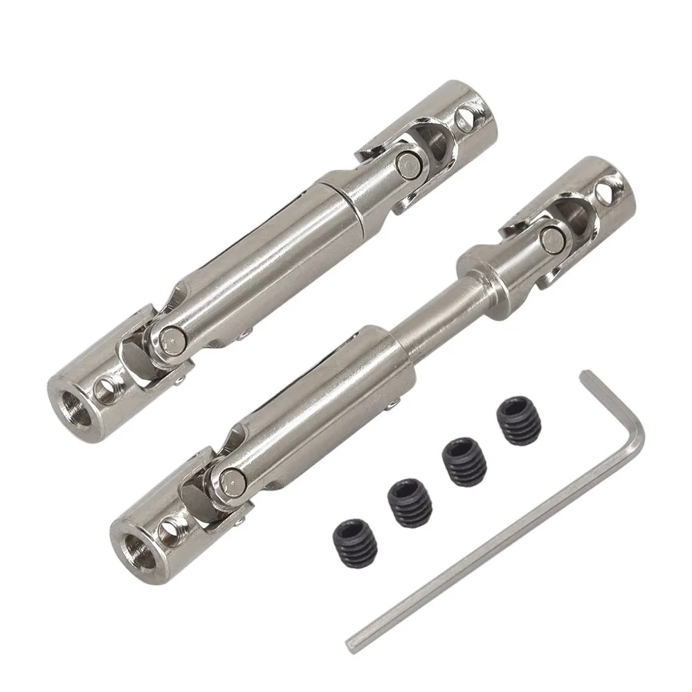 Newest MN98 MN99s Steel Driveshaft 1:12 Silver Metal Drive Shaft RC Car Accessories 55-69mm Extendable 2nd Upgrade Parts