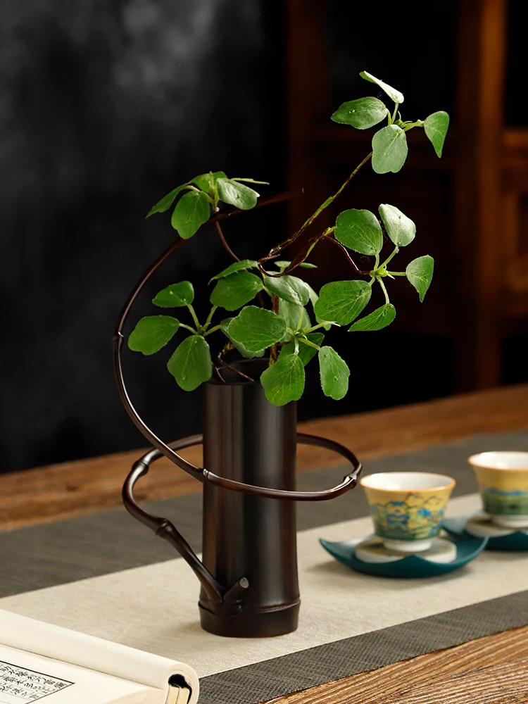 

Vase Creative Bamboo Device Natural Winding Branch Personality Dried Flower Ornaments Suitable for Desktop Hallway Decorative